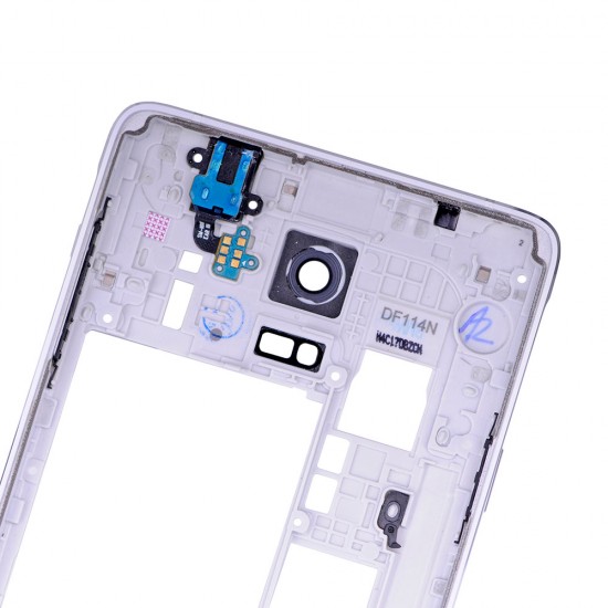 Rear Housing Frame with Small Parts for Samsung Galaxy Note 4/N910V White