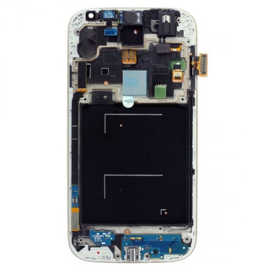 LCD Screen Digitizer Assembly with Front Frame for Samsung Galaxy S4 i9500 White