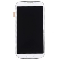 Original LCD Screen Digitizer with Frame for Samsung Galaxy S4 i9505 White High Copy Glass