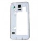 Middle Frame for Samsuang Galaxy S5 G900 White with White Ear Speaker Mesh