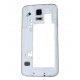 Middle Frame for Samsuang Galaxy S5 G900 White with Black Ear Speaker Mesh