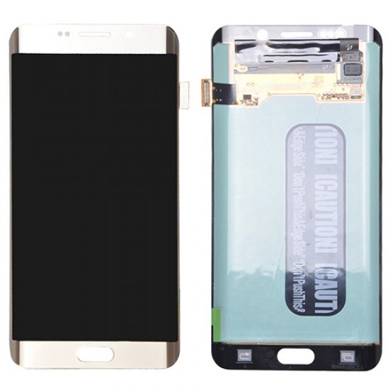 LCD with Digitizer Assembly for Samsung Galaxy S6 Edge+ Refurbished Gold