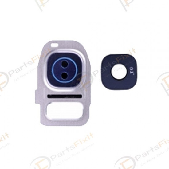 Camera Lens and Bezal for Samsung Galaxy S7/S7 Edge White