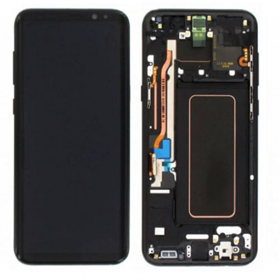 Screen Replacement With Frame for Samsung Galaxy S8 Plus Black
