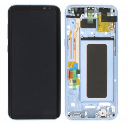 Screen Replacement With Frame for Samsung Galaxy S8 Plus Blue