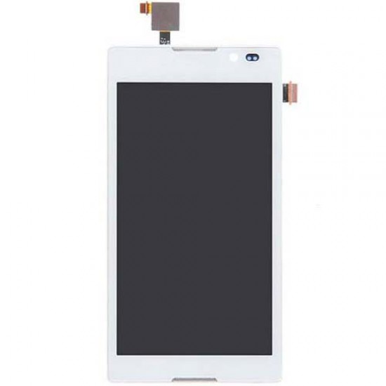 LCD Screen With Frame for Sony Xperia C S39h White