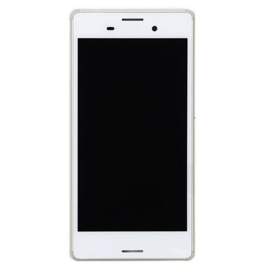 LCD Screen With Frame for Sony Xperia M4 Aqua  White 