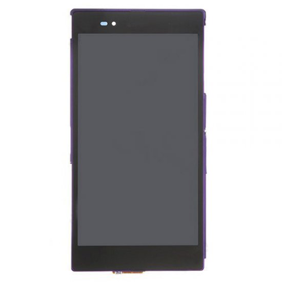 LCD Screen  with Frame for Sony Xperia Z Ultra XL39h/C6802/C6806 Purple