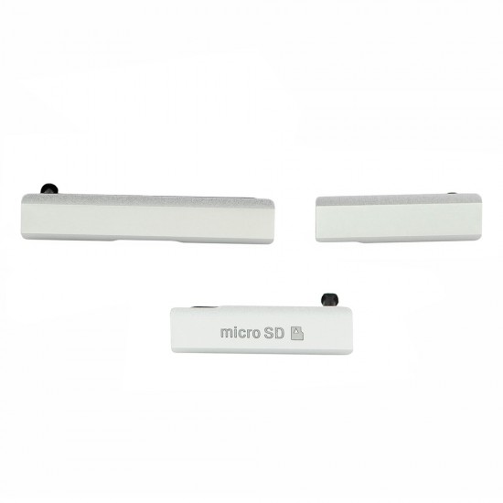 SD Card Cap Set (3 pcs/set) for Sony Xperia Z1 White