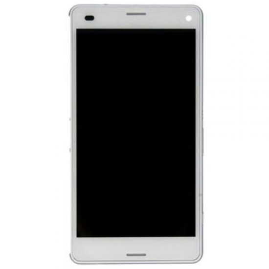 LCD with Frame for Xperia Z3 Mini White OEM