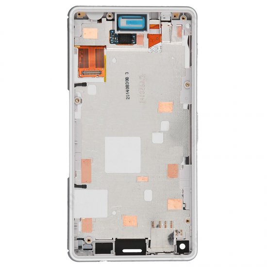 LCD with Frame for Xperia Z3 Mini White OEM