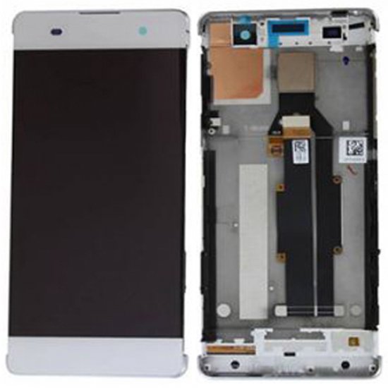 LCD Screen With Frame for Sony Xperia XA White