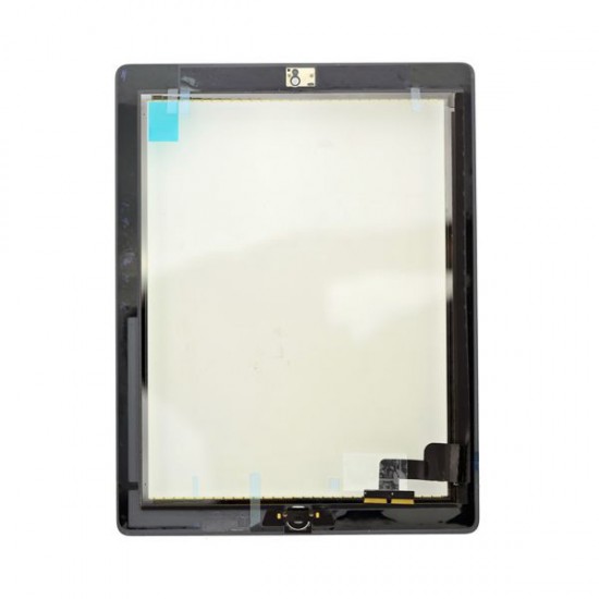 Touch Screen Digitizer Assembly with Small Parts Camera Holder, Home Button, Home Button Holder, 3M Adhesive for iPad 2 White