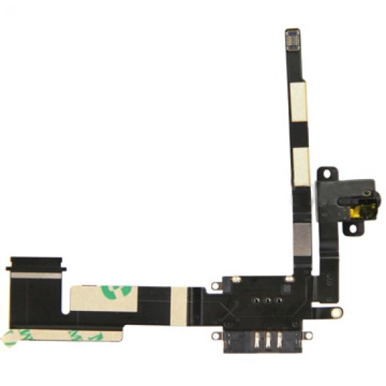 Original Audio Jack Flex Cable with 3G Card Holder Connector for iPad 2 WiFi and 3G