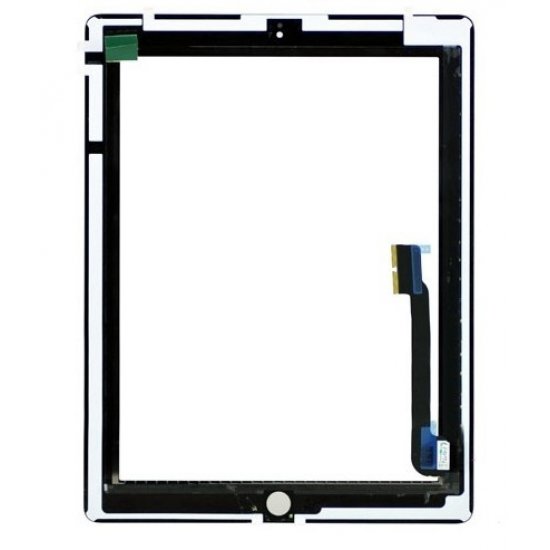 Touch Screen Digitizer Assembly with Front Camera Holder + Home Button + Home Button Holder for iPad 4 White