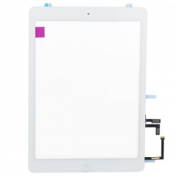 Touch Screen Assembly with Small Parts Camera Holder + Home Button + Home Button Flex Cable + Touch Screen Digitizer Adhesive For iPad Air White