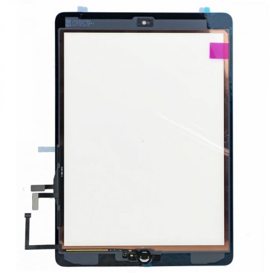 Touch Screen Assembly with Small Parts Camera Holder + Home Button + Home Button Flex Cable + Touch Screen Digitizer Adhesive For iPad Air White