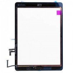 Touch Screen Assembly with Small Parts Camera Holder + Home Button + Home Button Flex Cable + Touch Screen Digitizer Adhesive For iPad Air Black Touch Screen Assembly with Small Parts Camera Holder + Home Button + Home Button Flex Cable + Touch Screen Digitizer Adhesive For iPad Air Black