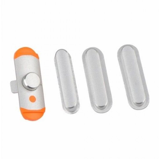 Side Buttons Power Volume Mute Button Replacement Part for iPad Mini - Silver