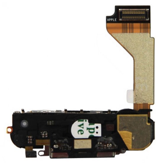 Original Black Dock Charging Port Connector flex cable Assembly for iPhone 4