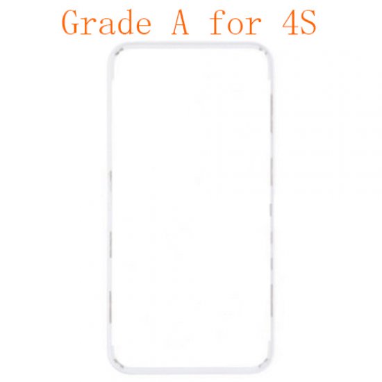 For iPhone 4s Frame with Hot Melt Glue or 3M Sticker White Grade A