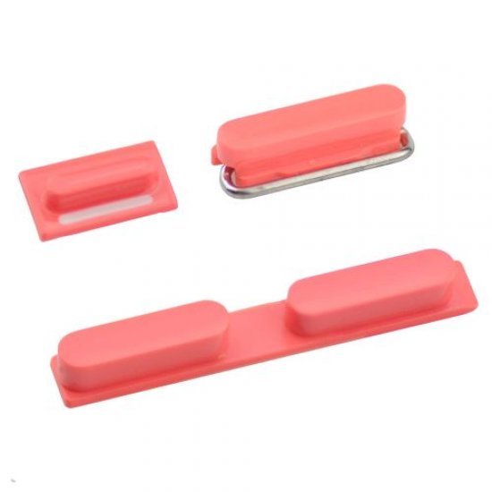 Power Button/Volume Key/Mute Switch Button For iPhone 5C - Pink