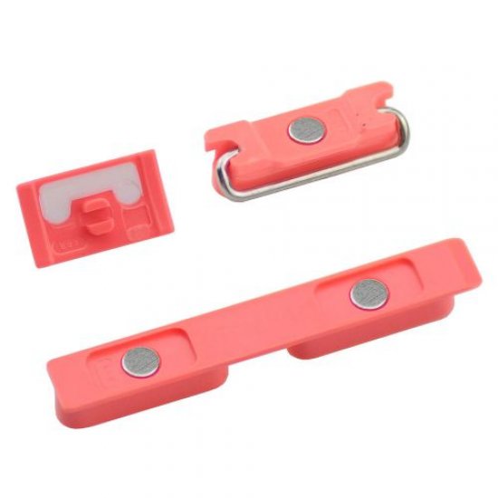 Power Button/Volume Key/Mute Switch Button For iPhone 5C - Pink