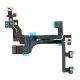 Original Power Volume Button Flex Cable with Metal Plate Ribbon for iPhone 5C