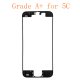 For iPhone 5C Frame Bezel with Hot Melt Glue or 3M Sticker Attached Black Grade A+
