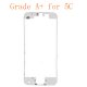 For iPhone 5C Frame Bezel with Hot Melt Glue or 3M Sticker Attached White Grade A+