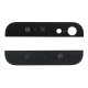 For iPhone 5 Top and Bottom Glass For Back Housing -Black