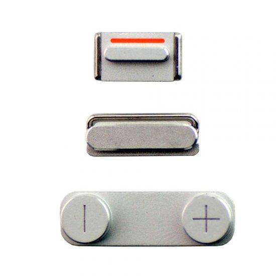 White For iPhone 5 Power Volume Mute Button