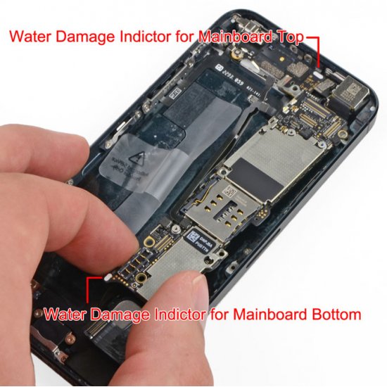10pcs/lot Water Damage Indicator for iPhone 5 Motherboard Bottom