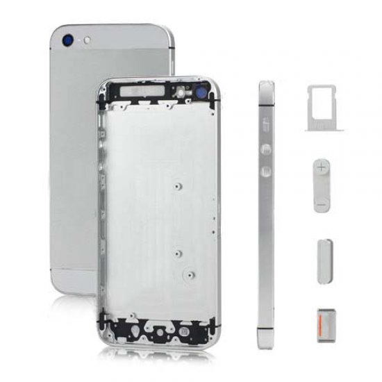 White Replacement part Full Housing Back Battery Cover Middle Frame Metal Back Housing For iphone 5
