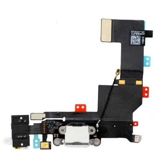 Original White dock Connector Charging Port Flex Cable for iPhone 5S