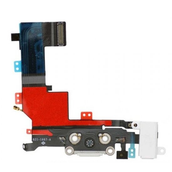 Original White dock Connector Charging Port Flex Cable for iPhone 5S