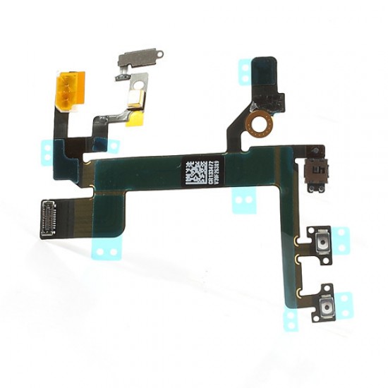 Original Power On/Off Volume Button Flex Cable Ribbon For iPhone 5S 