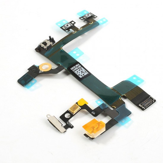 Original Power On/Off Volume Button Flex Cable Ribbon For iPhone 5S 