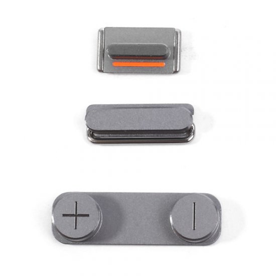 Original Grey Power Volume Mute Button Key Kit Set for iPhone 5s