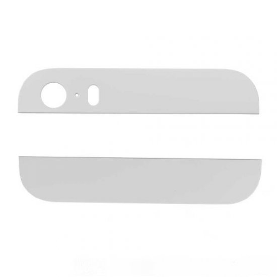 White Top and Bottom Glass Cover Replacement for iPhone 5s
