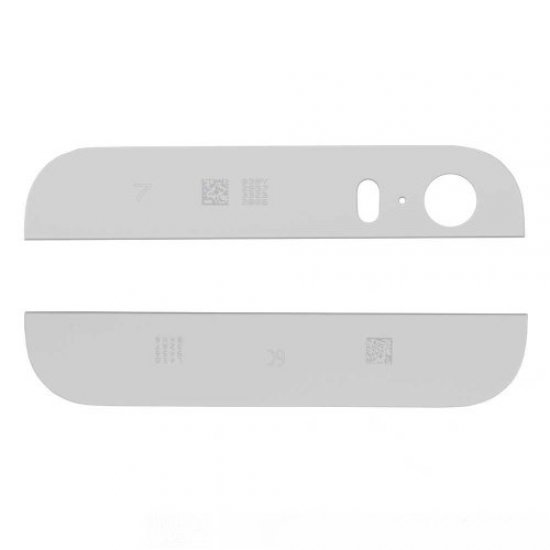 White Top and Bottom Glass Cover Replacement for iPhone 5s