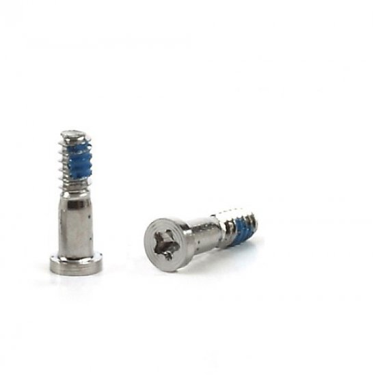 Silver buttom screws 5-Point Star Pentalobe Screws for iPhone 5s one pair