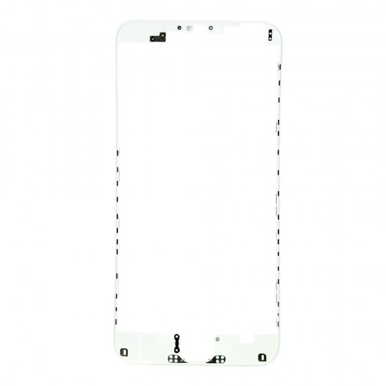 For iPhone 6 Plus Front LCD Screen Bezel Frame with Hot Melt Glue Attached White Grade A+