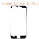 For iPhone 6 Plus Front LCD Screen Bezel Frame with Hot Melt Glue Attached Black Grade A+