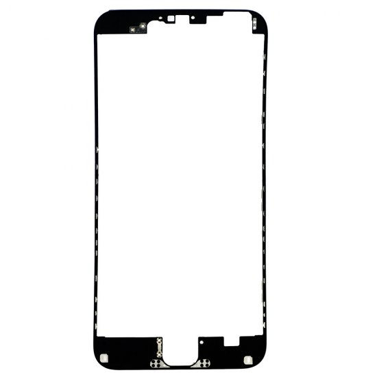 For iPhone 6 Plus Front LCD Screen Bezel Frame with Hot Melt Glue Attached Black Original