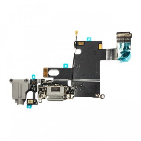 Charging Port and Headphone Jack Flex Cable for iPhone 6 Light Gray Original