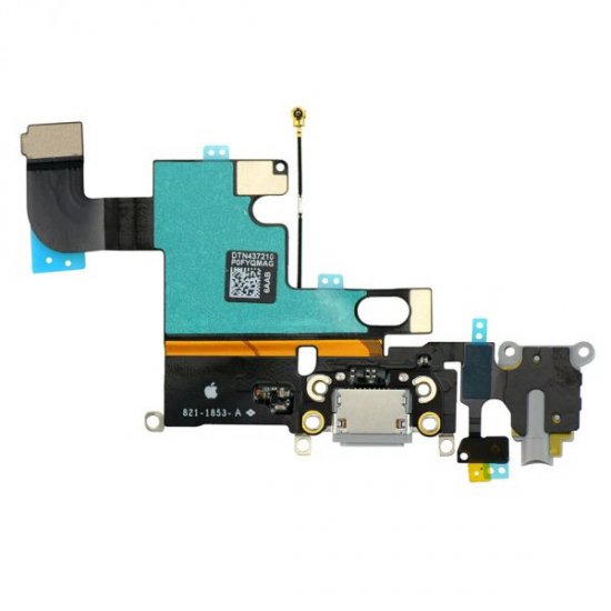 Charging Port and Headphone Jack Flex Cable for iPhone 6 Light Gray Original