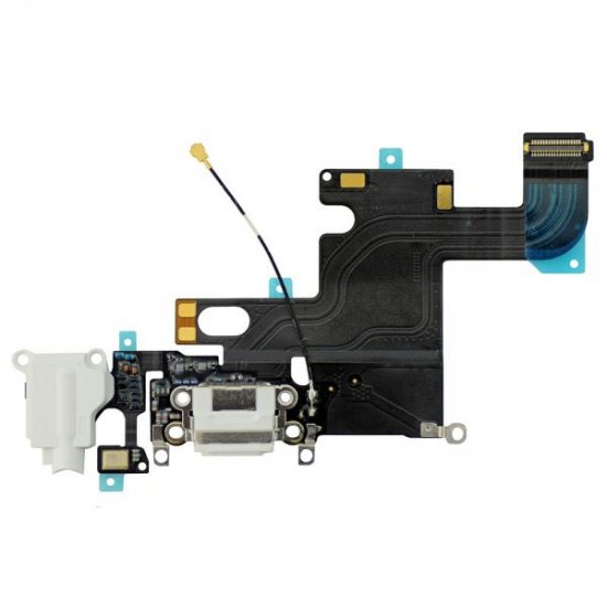 Original for iPhone 6 Charging Port and Headphone Jack Flex Cable White Original