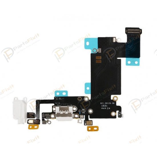 Charging Port Flex Cable for iPhone 6S Plus White Original