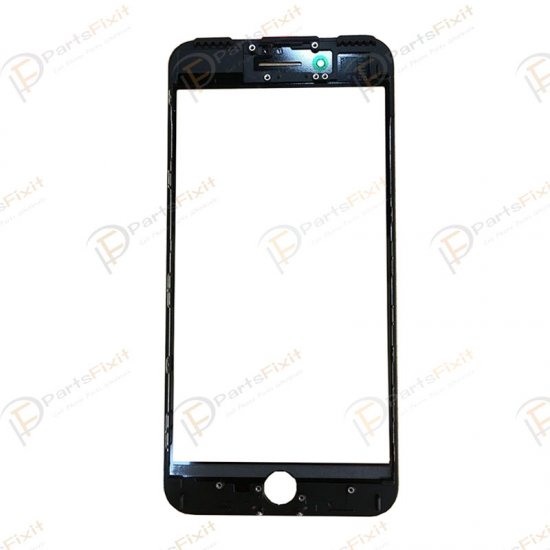 For iPhone 7 Front Glass with Frame and OCA Pre-installed Black Original Glass Cold Press